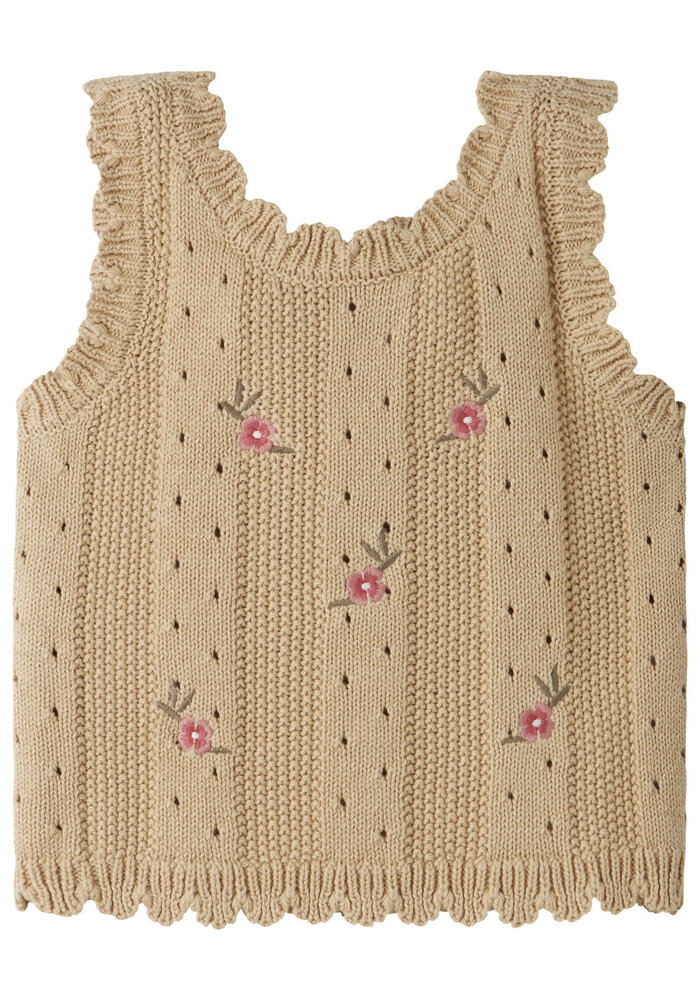 Lil' Atelier NMFHALYN STRAP KNIT TOP LIL Mojave Desert