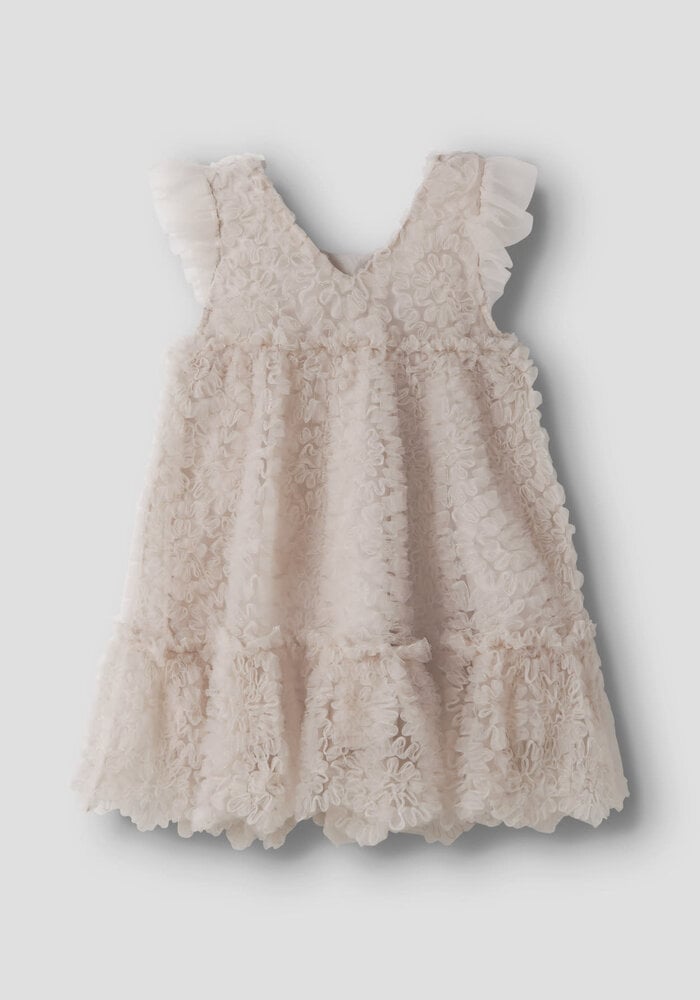 Lil' Atelier NMFFAUNA CAPSL TULLE DRESS LIL Pumice Stone