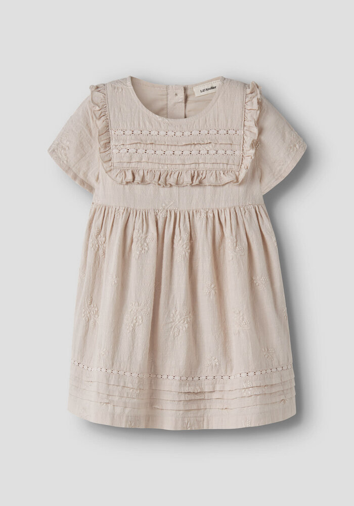 Lil' Atelier NMFFERONIA SS LOOSE DRESS LIL Pumice Stone