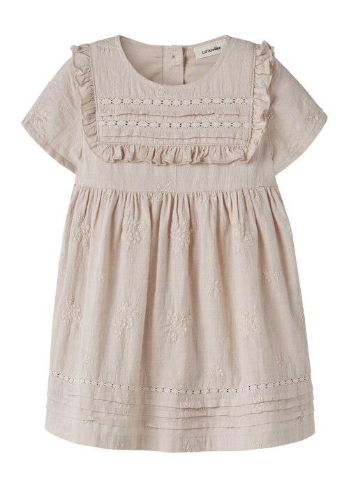 Lil' Atelier Lil' Atelier NMFFERONIA SS LOOSE DRESS LIL Pumice Stone