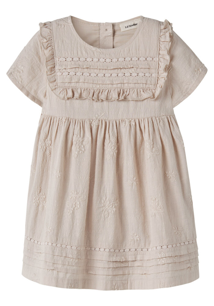 Lil' Atelier NMFFERONIA SS LOOSE DRESS LIL Pumice Stone