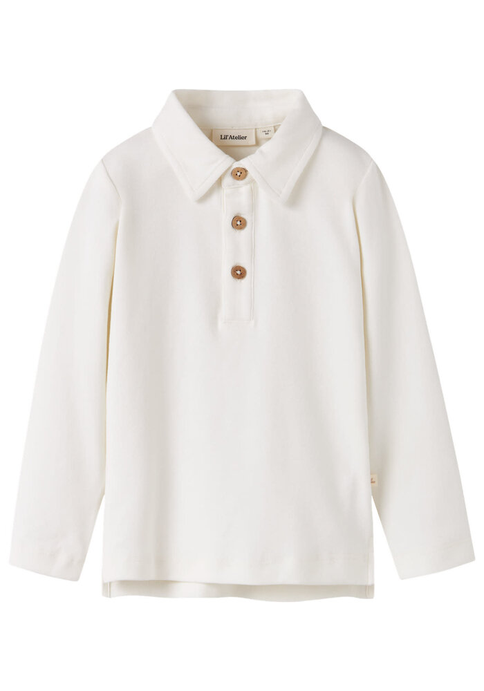 Lil' Atelier NMMFUNDO LS SLIM TOP LIL Coconut Milk