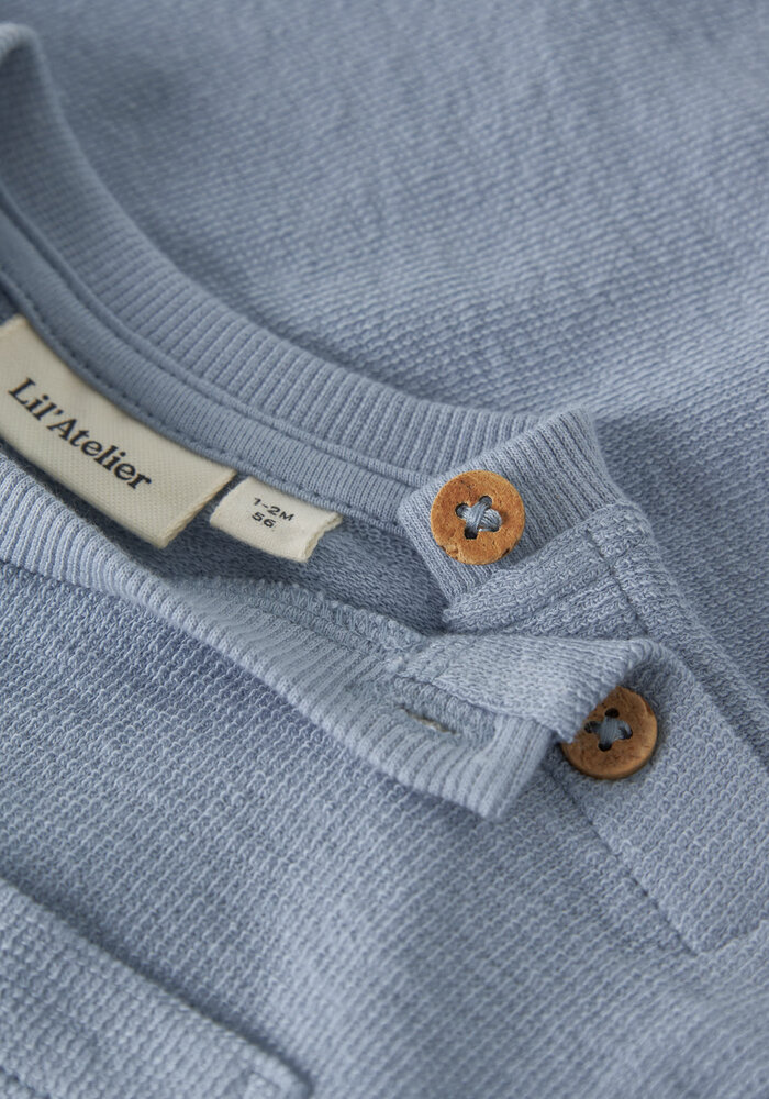 Lil' Atelier NBMDIAS LOP SS LOOSE SWEAT LIL Dusty Blue