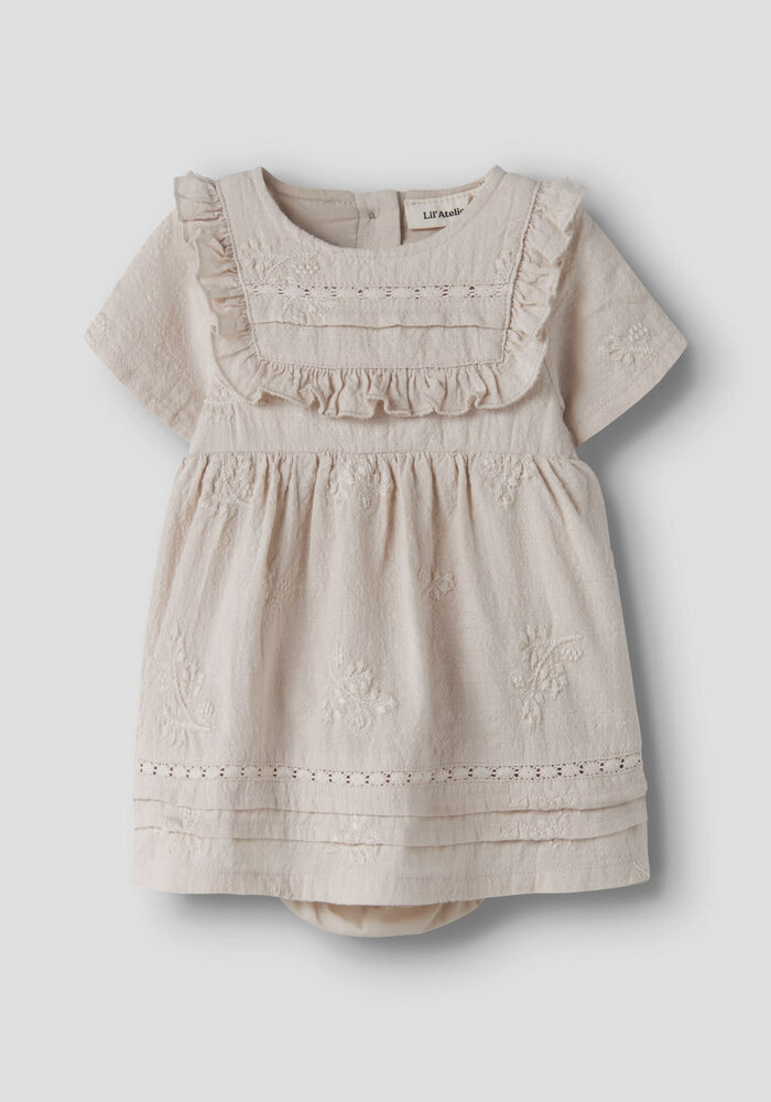 Lil' Atelier NBFFERONIA SS LOOSE BODY DRESS LIL Pumice Stone