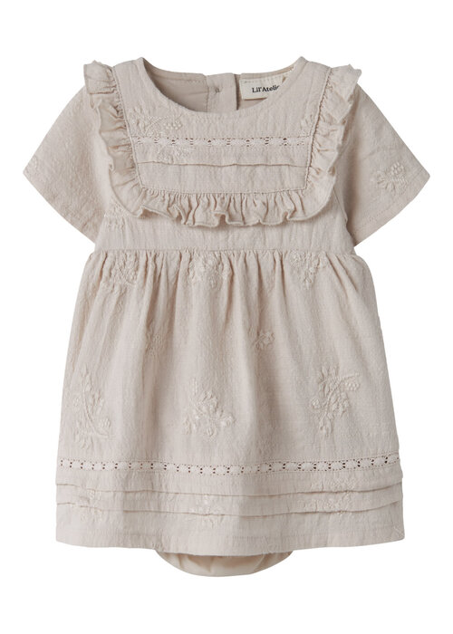 Lil' Atelier Lil' Atelier NBFFERONIA SS LOOSE BODY DRESS LIL Pumice Stone