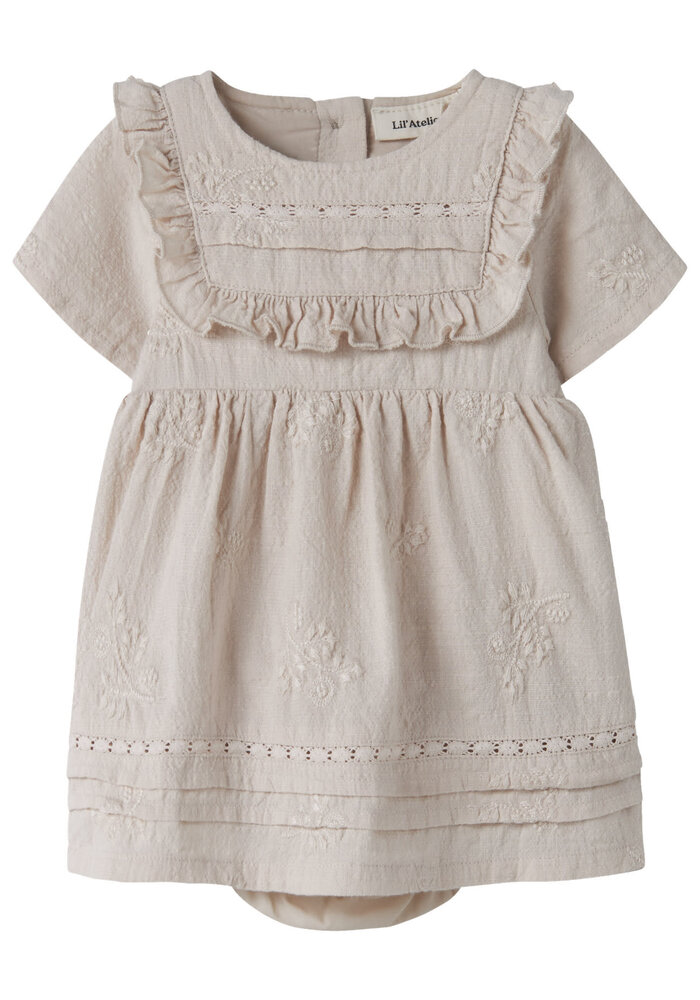 Lil' Atelier NBFFERONIA SS LOOSE BODY DRESS LIL Pumice Stone