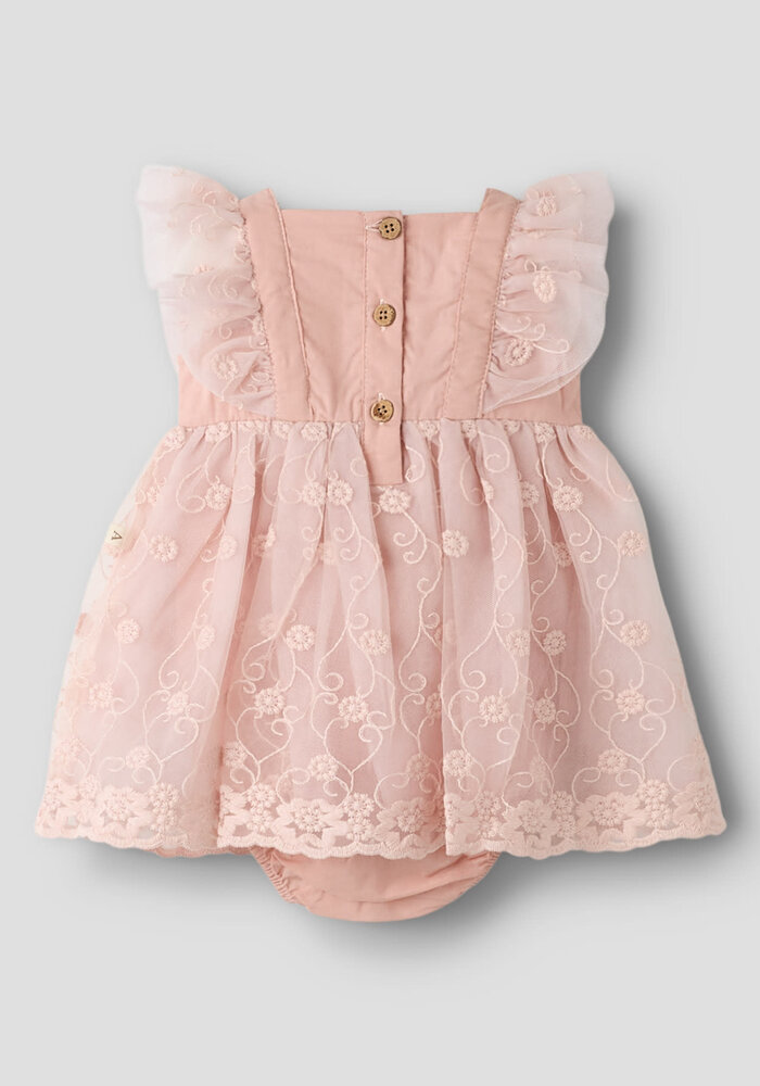 Lil' Atelier NBFFEYA SL TULLE BODY DRESS LIL Peach Whip