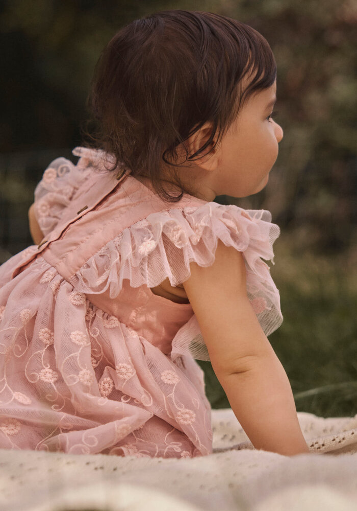 Lil' Atelier NBFFEYA SL TULLE BODY DRESS LIL Peach Whip