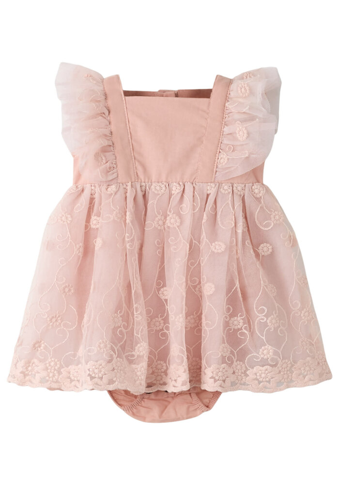 Lil' Atelier NBFFEYA SL TULLE BODY DRESS LIL Peach Whip
