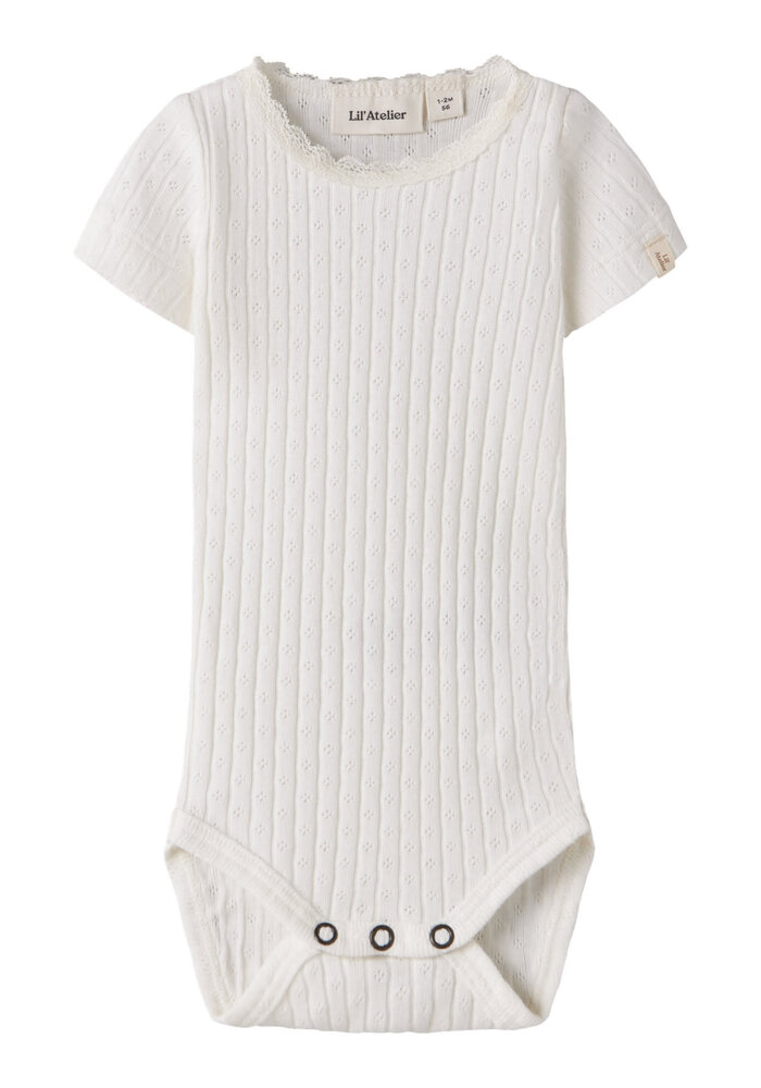 Lil' Atelier NBFHALDIS SS SLIM BODY LIL Coconut Milk