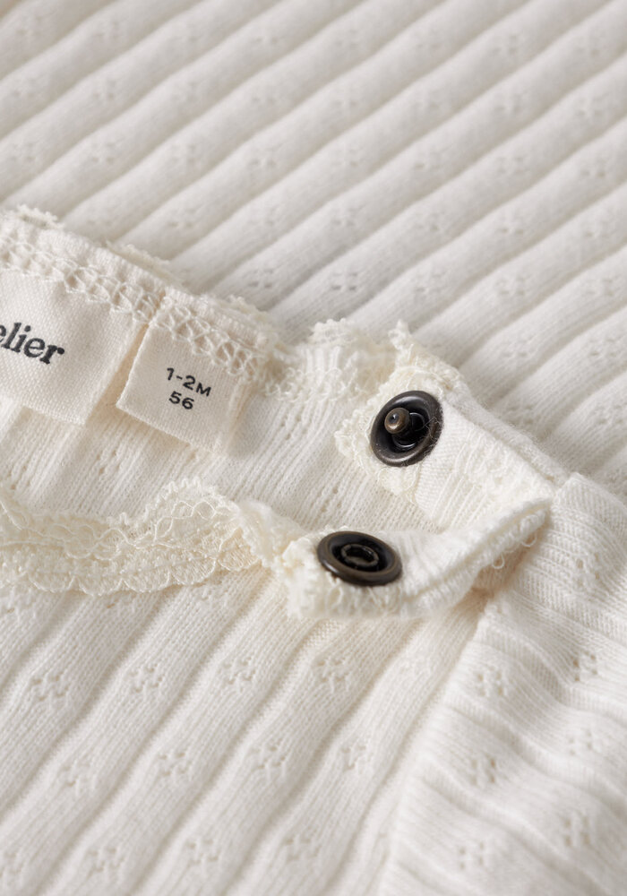 Lil' Atelier NBFHALDIS SS SLIM BODY LIL Coconut Milk