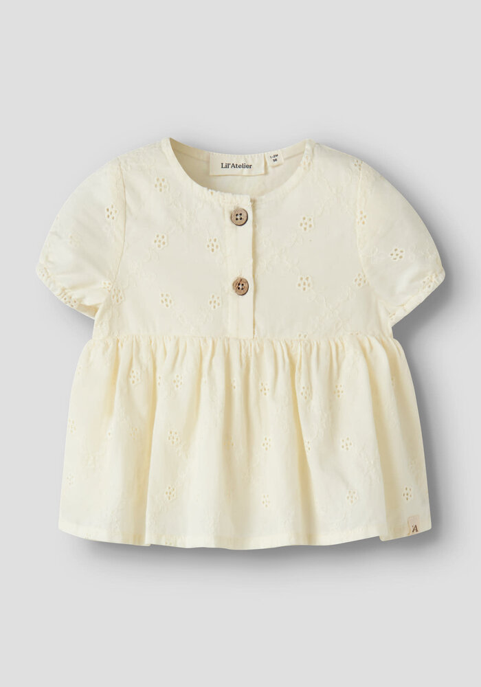 Lil' Atelier NBFHOSA SS LOOSE SHIRT LIL Coconut Milk
