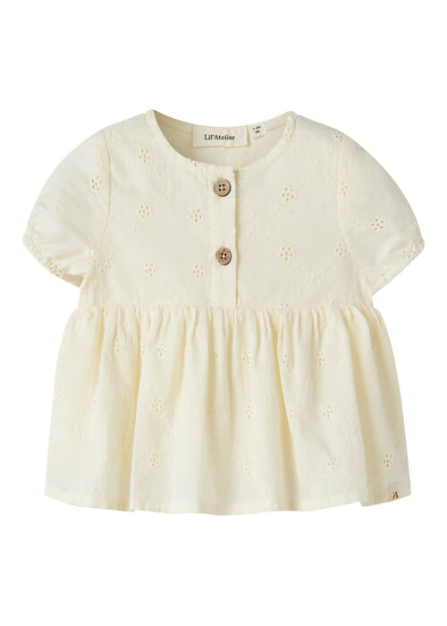 Lil' Atelier Lil' Atelier NBFHOSA SS LOOSE SHIRT LIL Coconut Milk