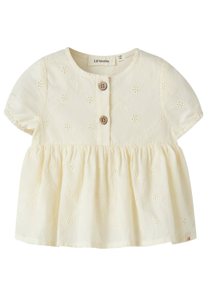 Lil' Atelier NBFHOSA SS LOOSE SHIRT LIL Coconut Milk