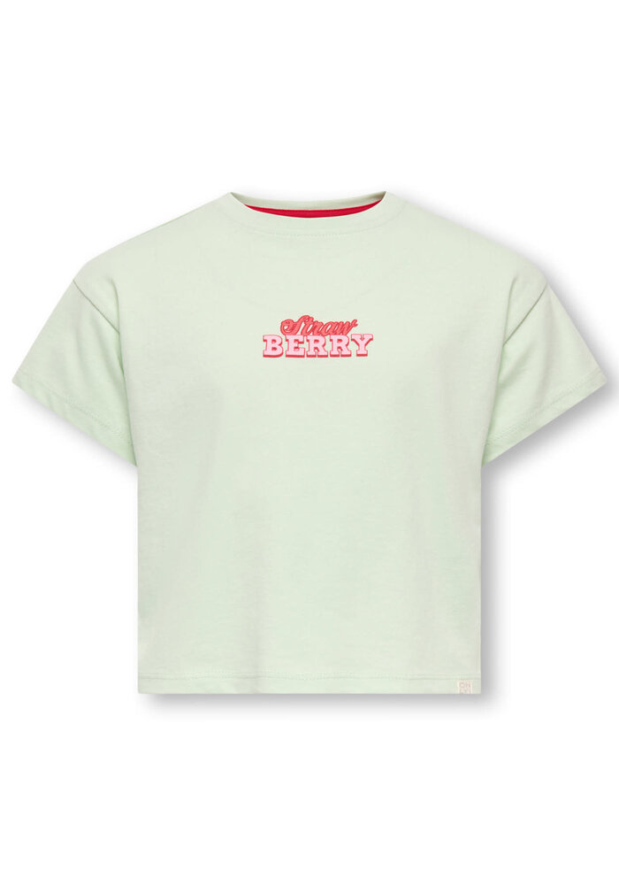 Only Kids KMGBELINDA LIFE SS REG PRINTED TEE JRS Green Lily Strawberry