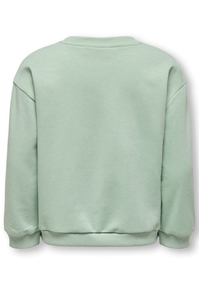 Only Kids KMGSINA LS LOOSE PRINTED O-NECK UB SWT Aqua Foam Milkshake