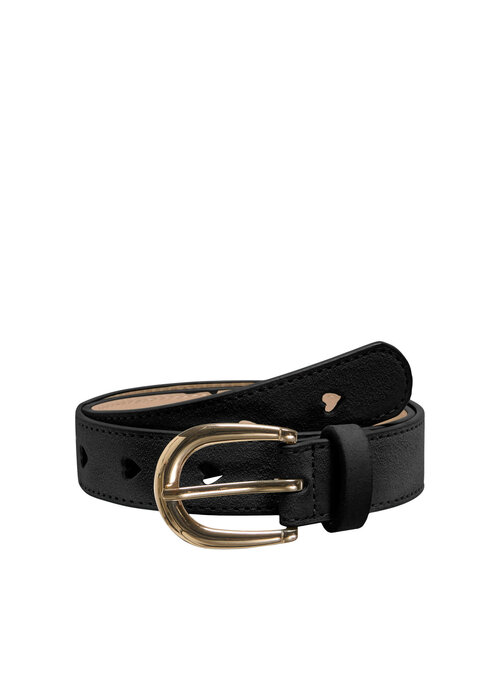 Only Kids Only Kids KOGALIVA HEART JEANS BELT ACC Black Antique Brass Buckle