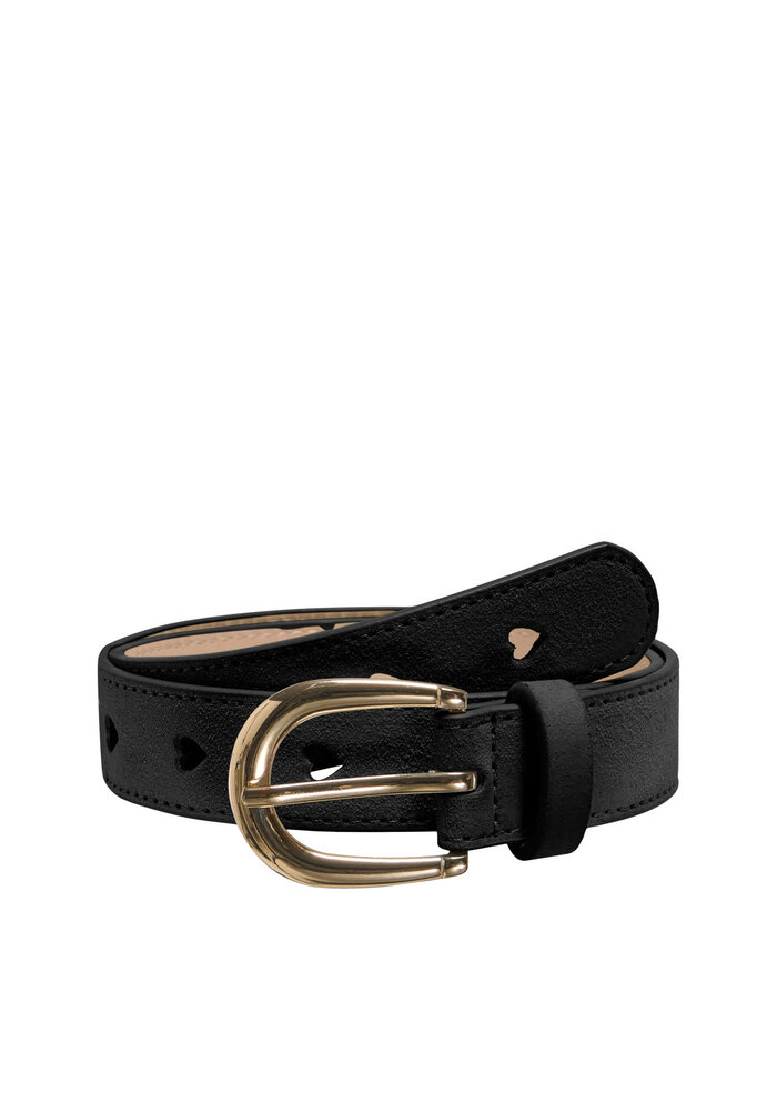 Only Kids KOGALIVA HEART JEANS BELT ACC Black Antique Brass Buckle