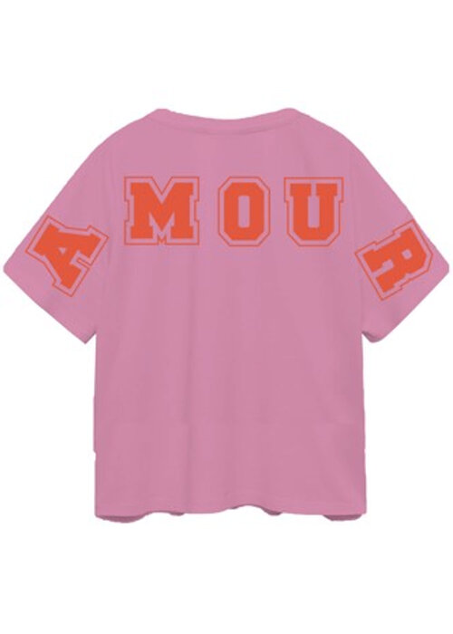 Only Kids Only Kids KOGAMOURA LIFE SS REG PRINT TOP CS JRS Begonia Pink AMOUR Tiger Lily