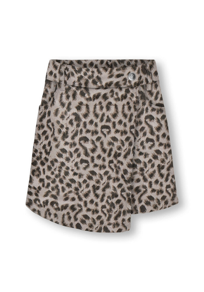 Only Kids KOGANLIE-NAOMI ANIMAL SKORT VD PNT Silver Lining Leo Washed