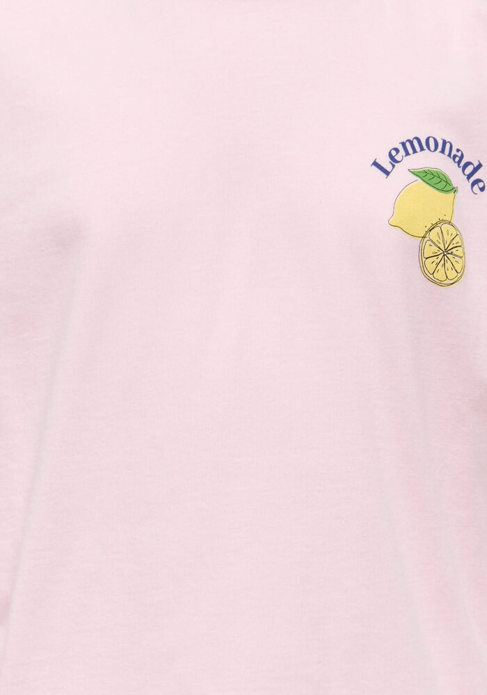 Only Kids KOGCANA LIFE SS LOOSE PRINTED TOP JRS Barely Pink Lemonade