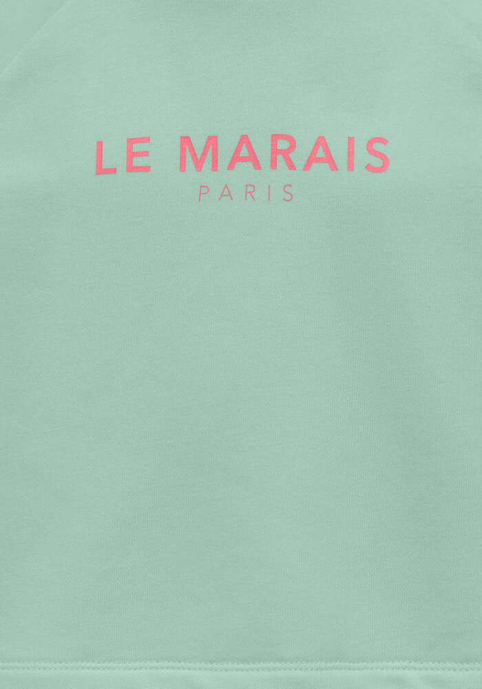 Only Kids KOGCORA S/S PRINT O-NECK UB CS SWT Aqua Foam Le Marais