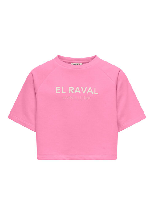 Only Kids Only Kids KOGCORA S/S PRINT O-NECK UB CS SWT Begonia Pink Raval