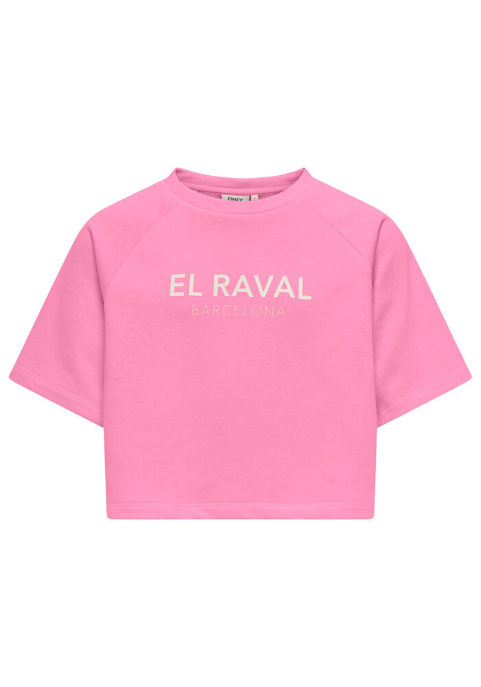 Only Kids KOGCORA S/S PRINT O-NECK UB CS SWT Begonia Pink Raval