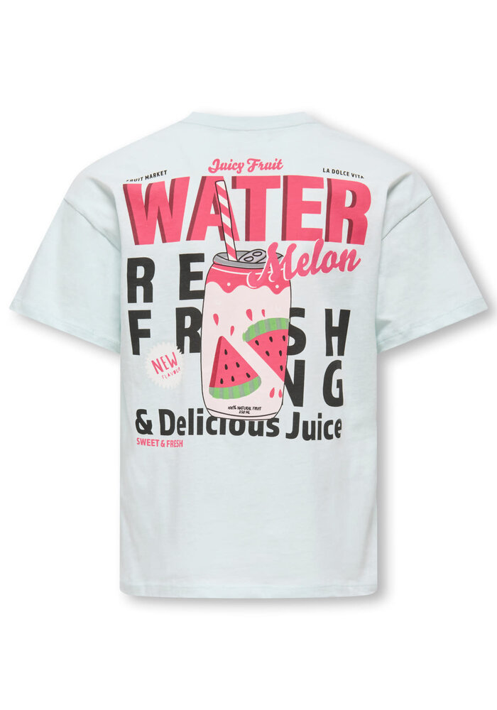 Only Kids KOGCANA LIFE SS LOOSE PRINTED TOP JRS Wan Blue Melon