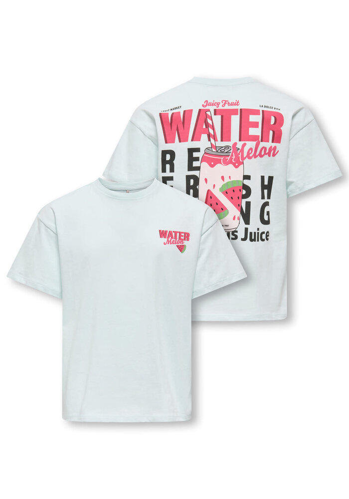 Only Kids KOGCANA LIFE SS LOOSE PRINTED TOP JRS Wan Blue Melon