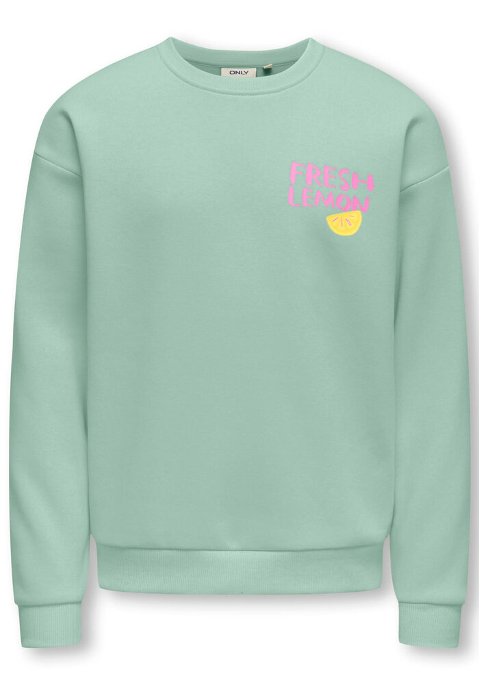 Only Kids KOGCANASTA LS LOOSE PRINTED UB SWT Aqua Foam Lemon