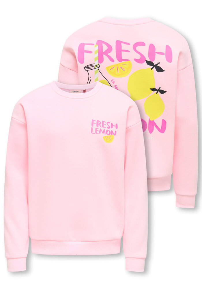 Only Kids KOGCANASTA LS LOOSE PRINTED UB SWT Barely Pink Lemon