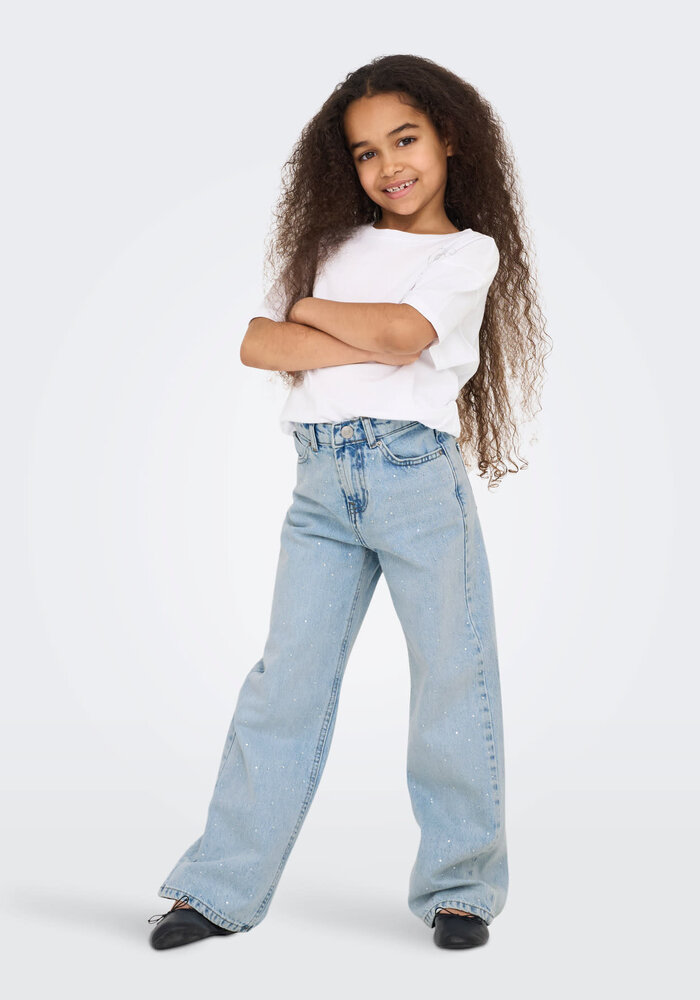 Only Kids KOGCOBAIN RHINESTONE WIDE DNM AZG NOOS Light Blue Denim