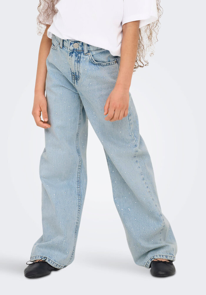 Only Kids KOGCOBAIN RHINESTONE WIDE DNM AZG NOOS Light Blue Denim