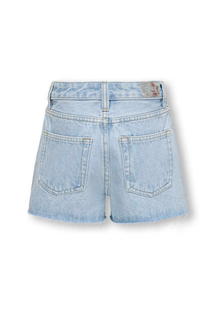 Only Kids KOGGABI HW RW RS SHORTS AZG822 DNM Light Blue Denim RHINESTONES