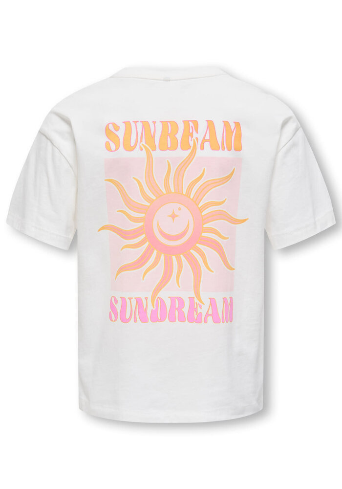 Only Kids KOGRUTH SOLEI LIFE S/S TOP BOX CS JRS Cloud Dancer Sunbeam