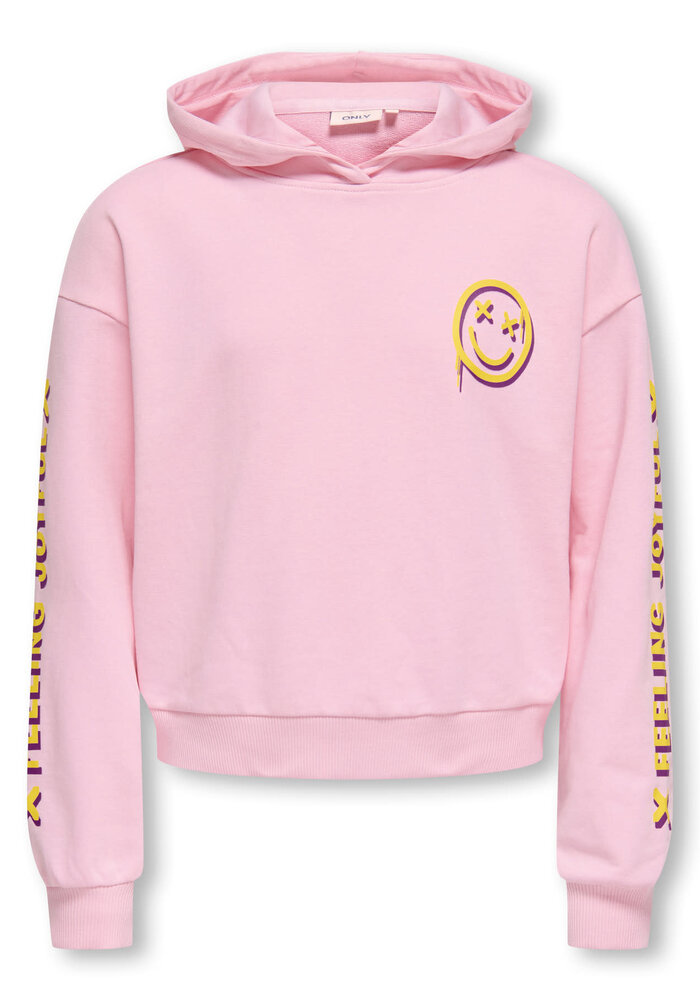 Only Kids KOGSMILE LIFE L/S HOOD UB SWT NOOS Romance Rose Carefree