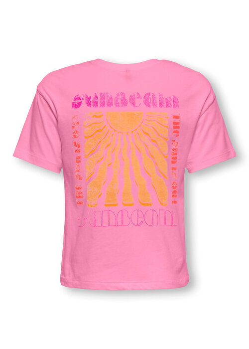 Only Kids Only Kids KOGRUTH SUN LIFE S/S TOP BOX CS JRS Begonia Pink Back Sunbeam