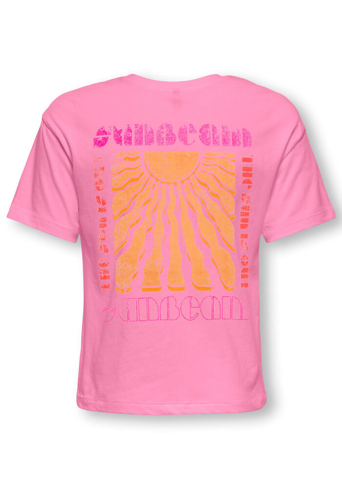 Only Kids KOGRUTH SUN LIFE S/S TOP BOX CS JRS Begonia Pink Back Sunbeam