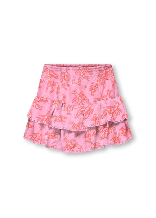Only Kids Only Kids KOGGLOW LIFE TAPED EDGE SKORT AOP WVN Begonia Pink Lobster/Tiger Lily