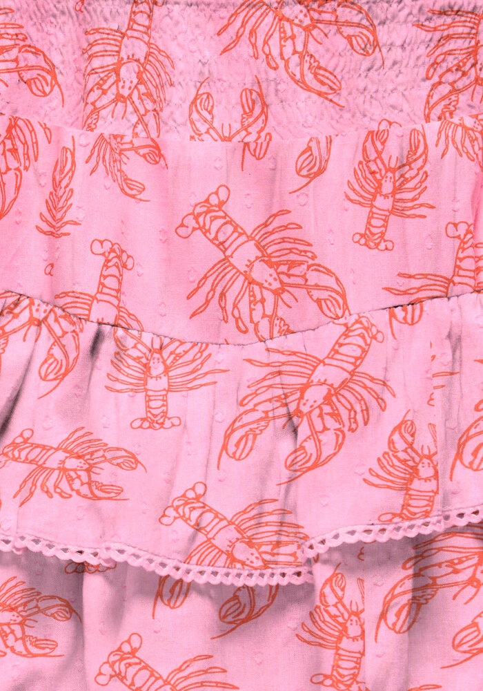 Only Kids KOGGLOW LIFE TAPED EDGE SKORT AOP WVN Begonia Pink Lobster/Tiger Lily