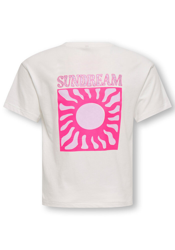 Only Kids KOGRUTH SUN LIFE S/S TOP BOX CS JRS Cloud Dancer Back Sundream/Orchid Bloom/PinkGlo