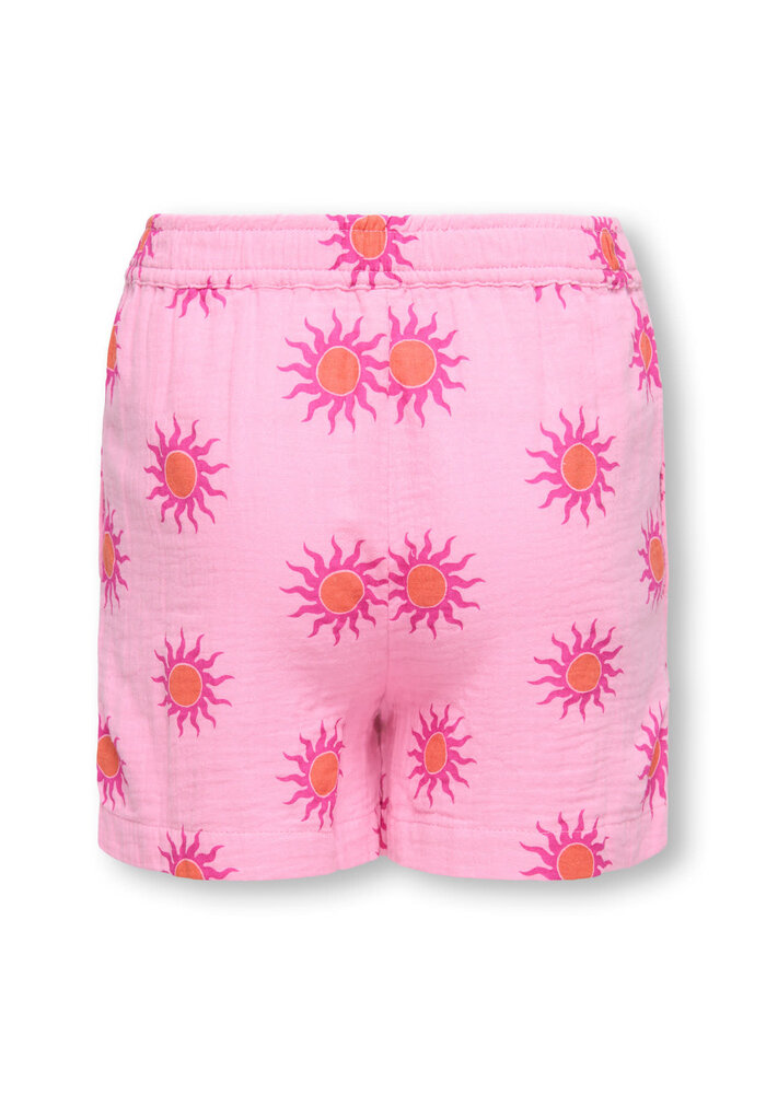 Only Kids KOGTHYRA LIFE AOP SHORTS CS WVN Begonia Pink Soleil