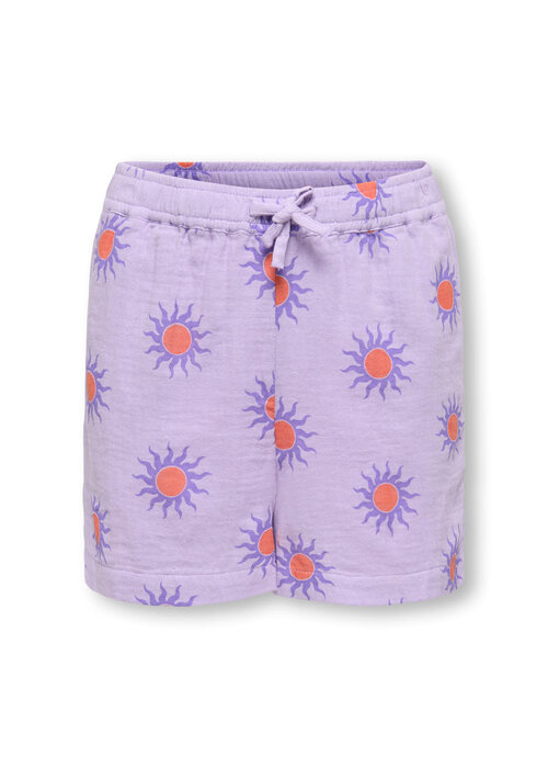 Only Kids Only Kids KOGTHYRA LIFE AOP SHORTS CS WVN Lilac Breeze Soleil
