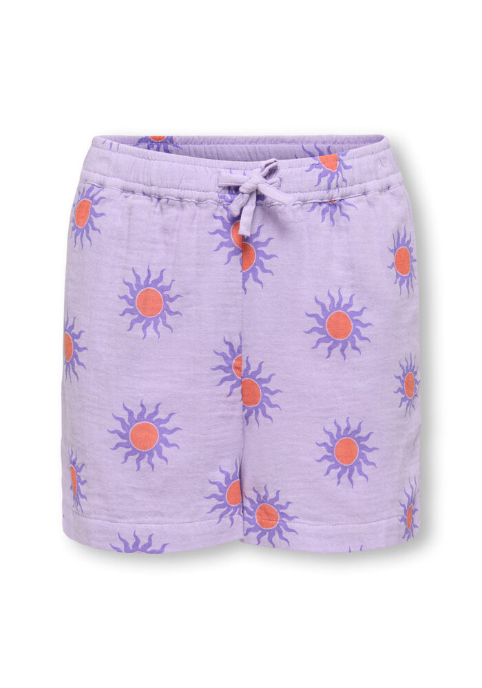 Only Kids KOGTHYRA LIFE AOP SHORTS CS WVN Lilac Breeze Soleil