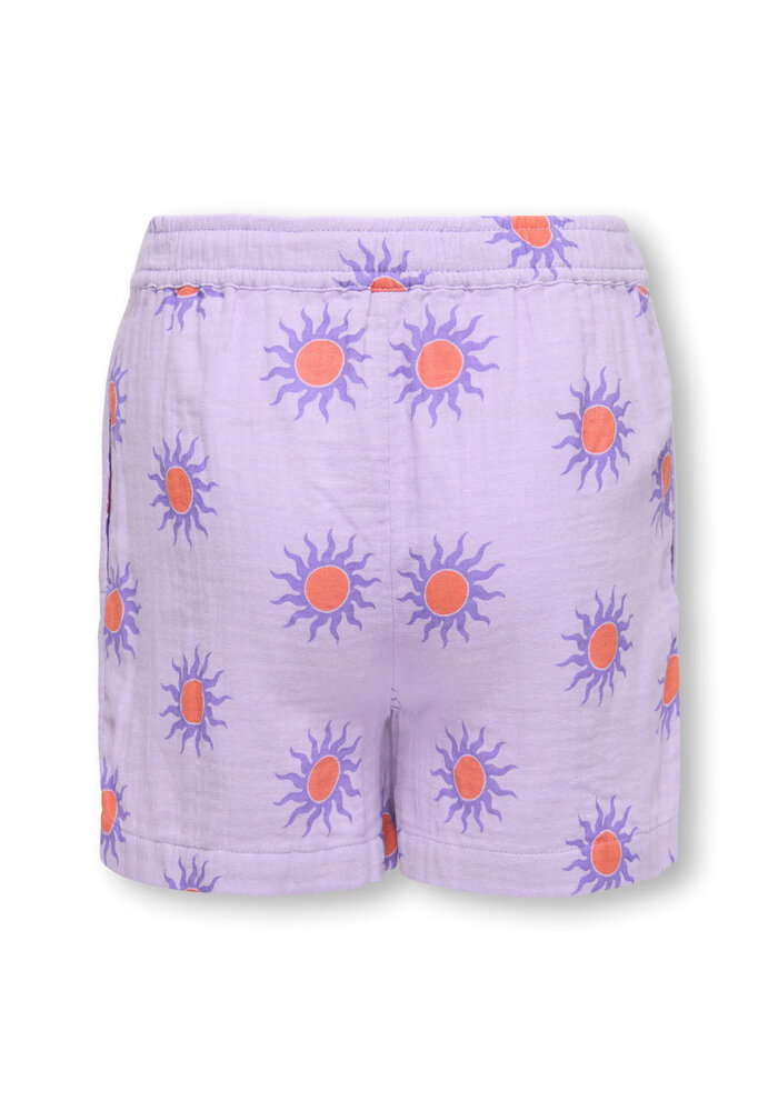 Only Kids KOGTHYRA LIFE AOP SHORTS CS WVN Lilac Breeze Soleil