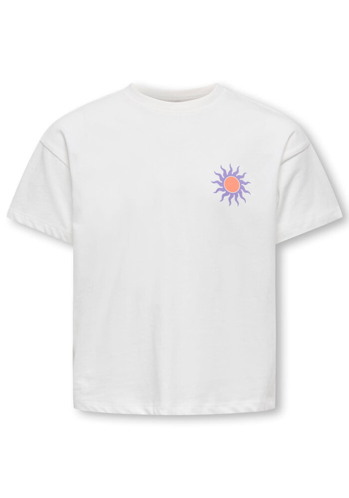 Only Kids KOGSOLI-VERAS S/S TOP CS JRS Cloud Dancer Sol/Lilac Breeze