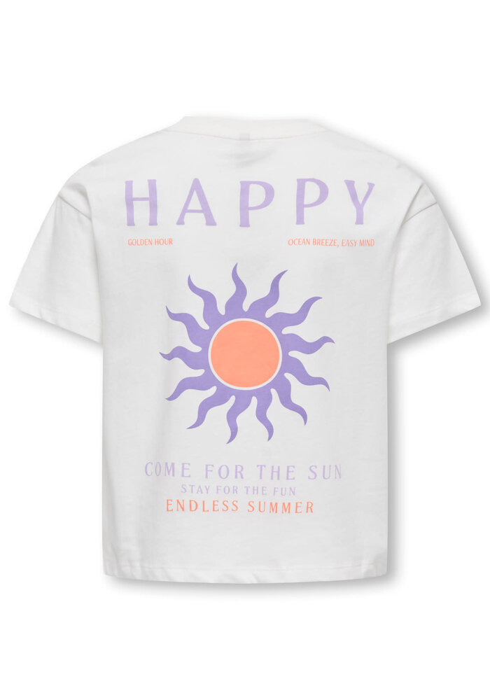 Only Kids KOGSOLI-VERAS S/S TOP CS JRS Cloud Dancer Sol/Lilac Breeze