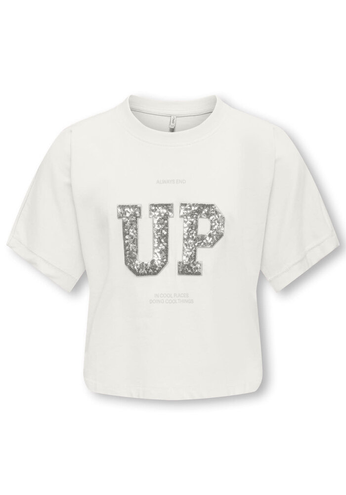 Only Kids KOGSTELLA S/S PRINT JRS Cloud Dancer Up / Tonal