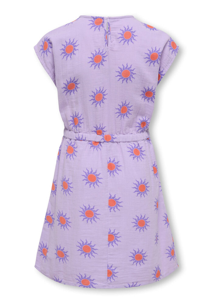 Only Kids KOGTHYRA-MAY LIFE S/S DRESS CS WVN Lilac Breeze Soleil